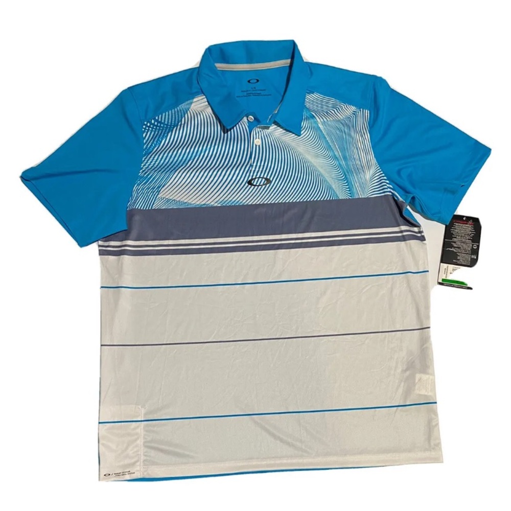 Oakley mens tshirt size large new aero motion golf polo active Performance athle